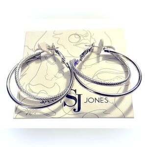 New Sassy Jones Silver Hoop Earrings